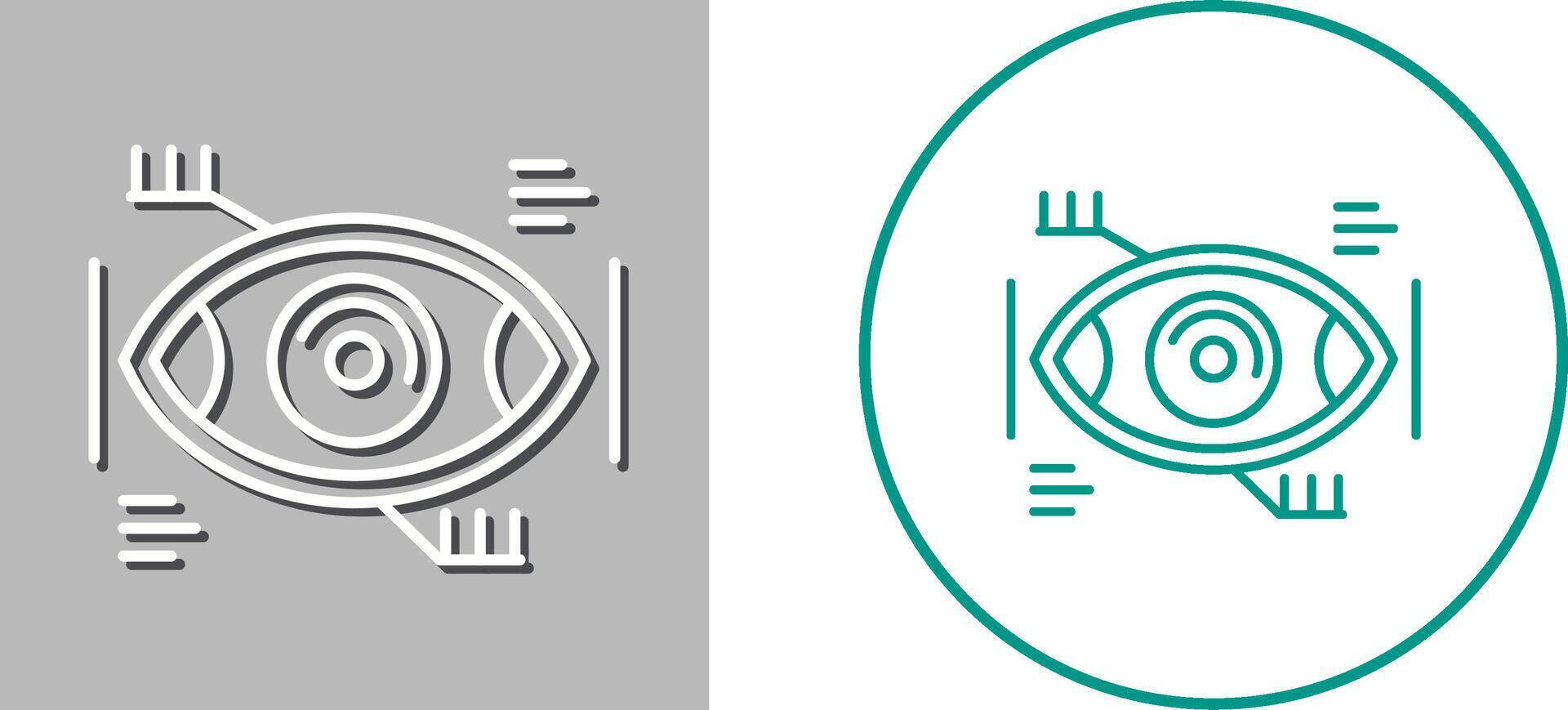 Eye Recongnition Icon Design vector
