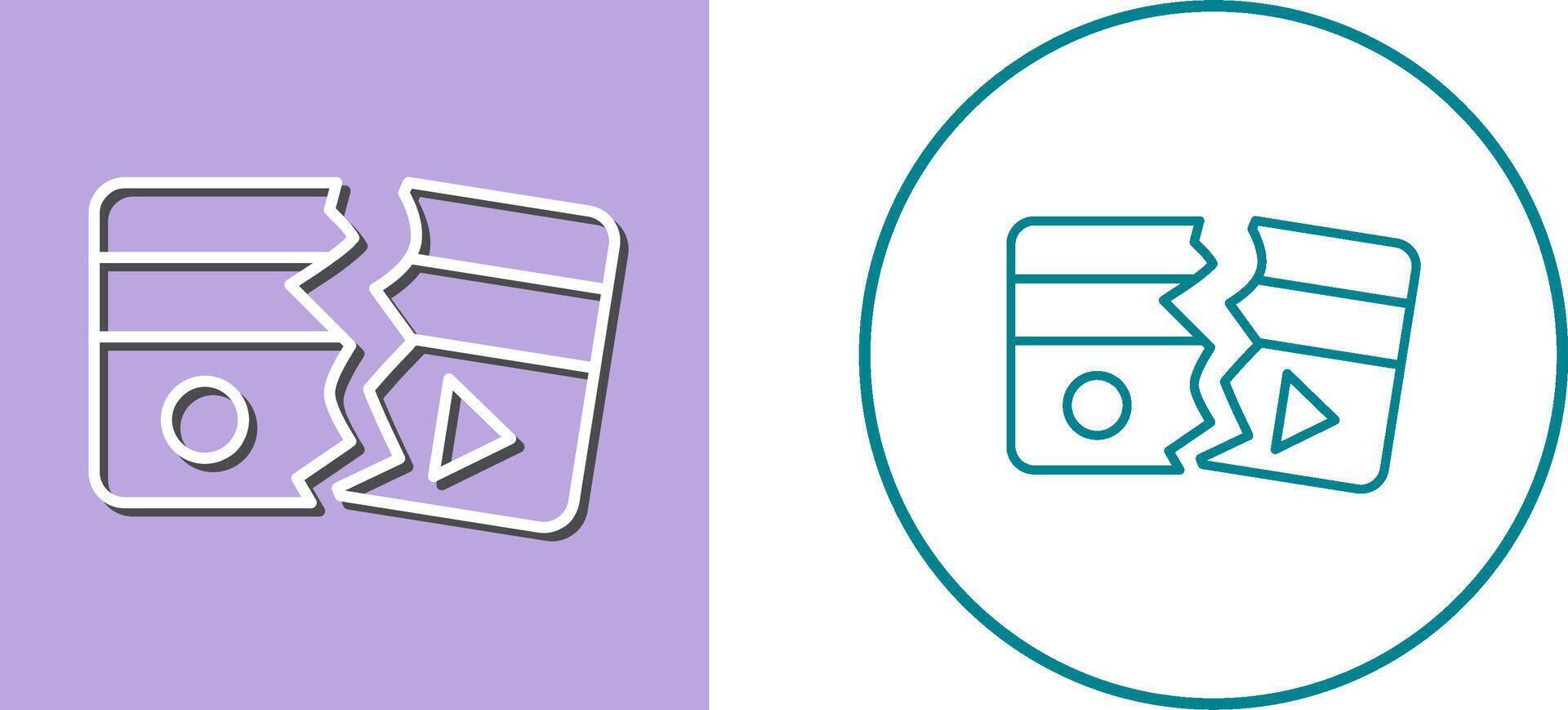 Broken Icon Design vector
