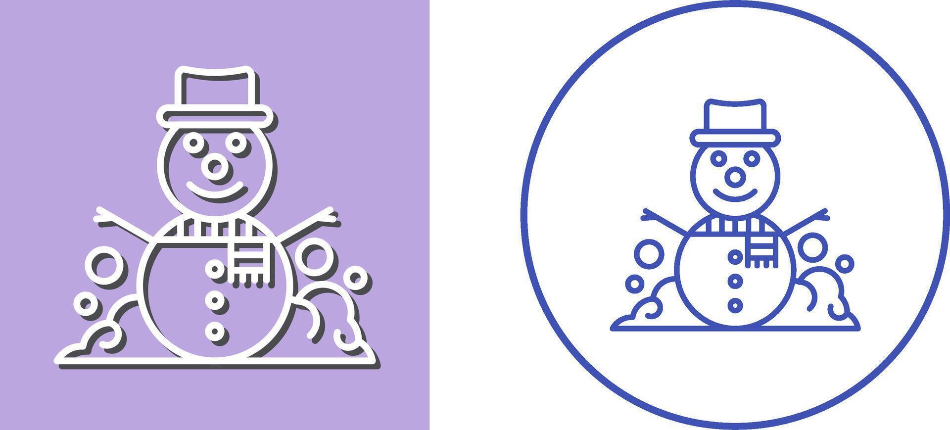 Snowman Icon Design vector