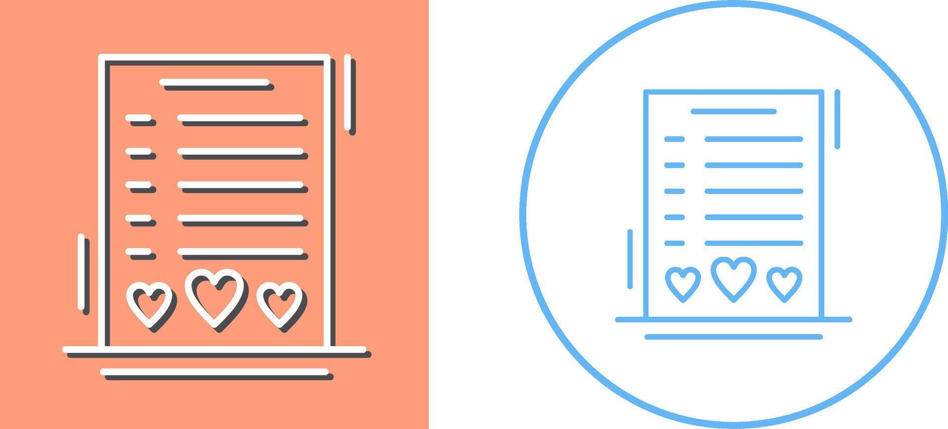 Wishlist Icon Design vector