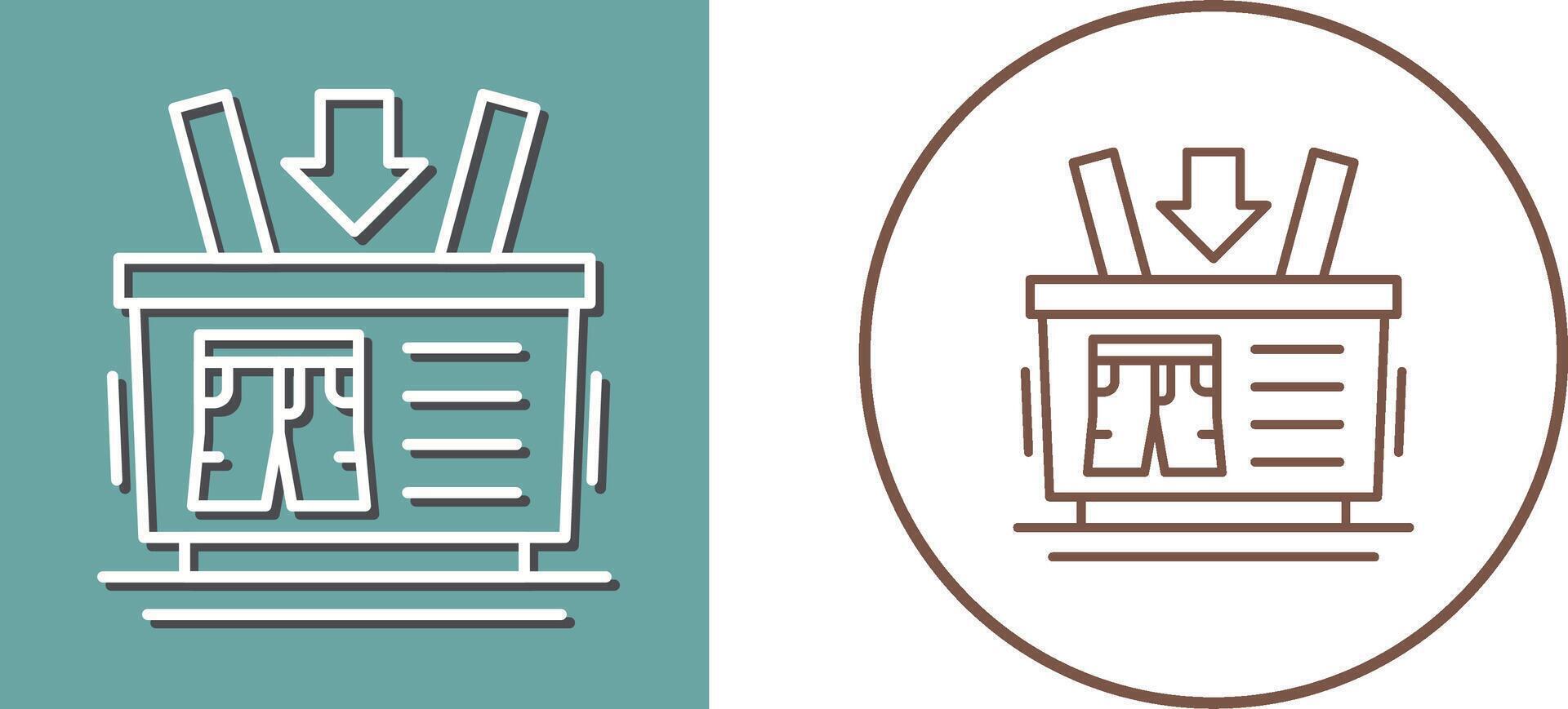Shopping Basket Icon Design vector