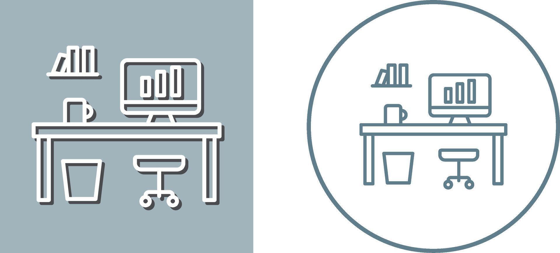 Office Desk Icon Design vector