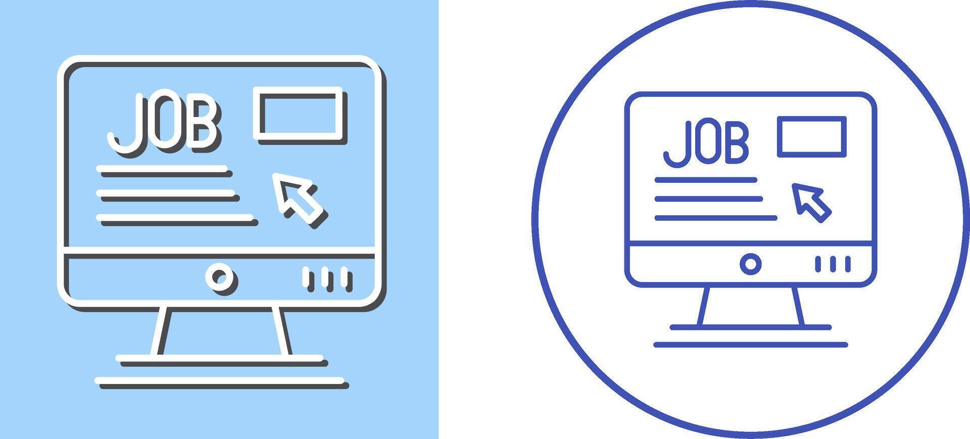 Online Job Icon Design vector