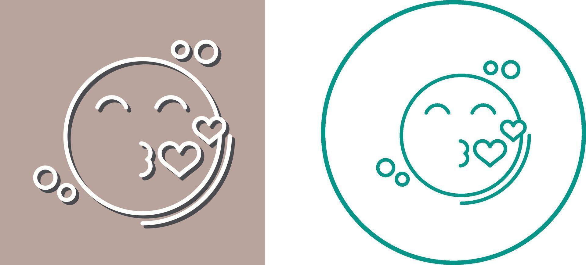 Kiss Icon Design vector