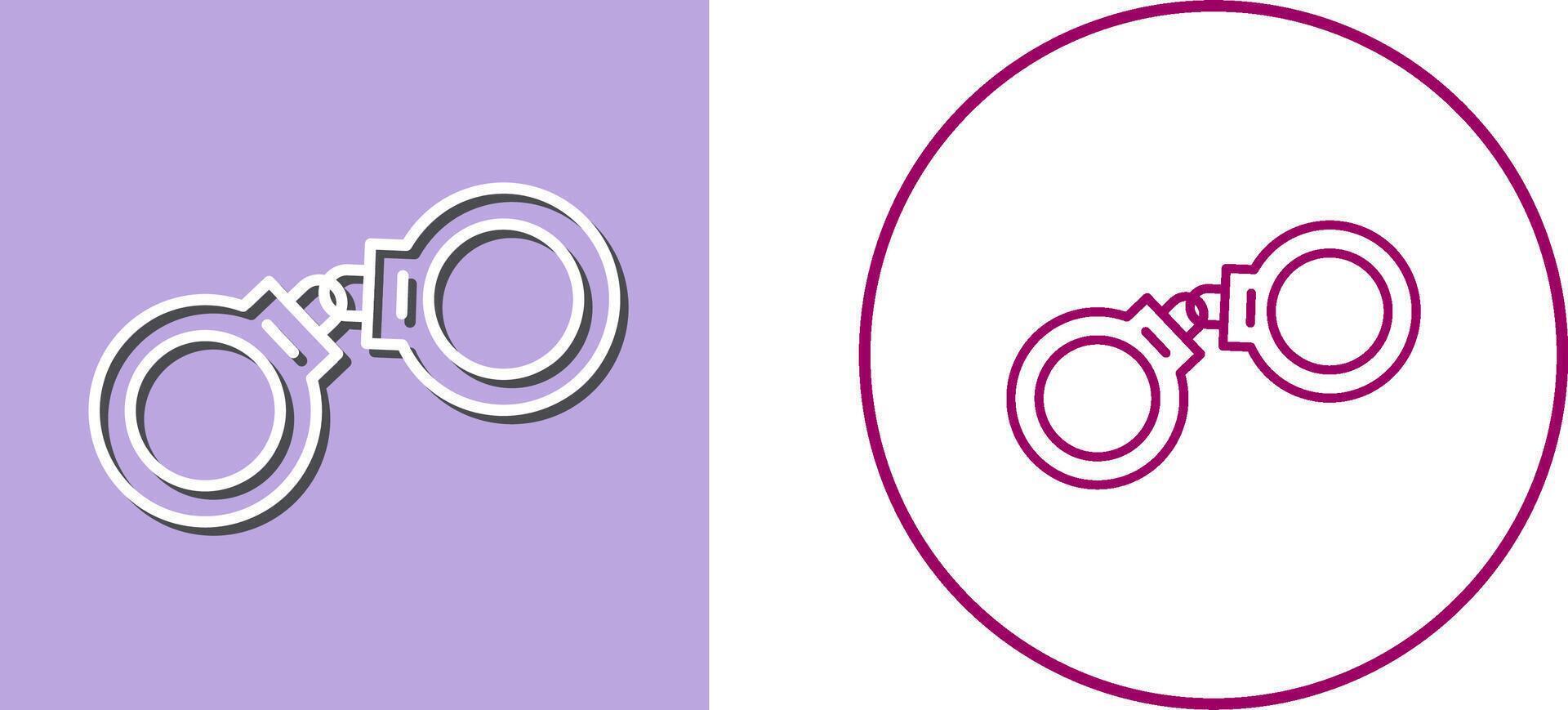 Handcuffs Icon Design vector