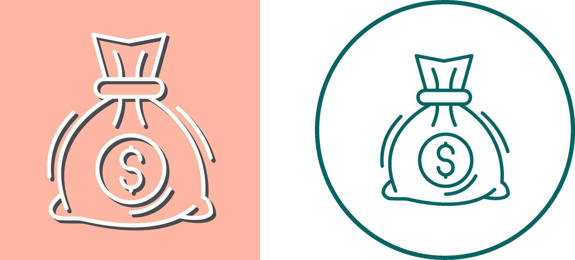 Money Bag Icon Design vector