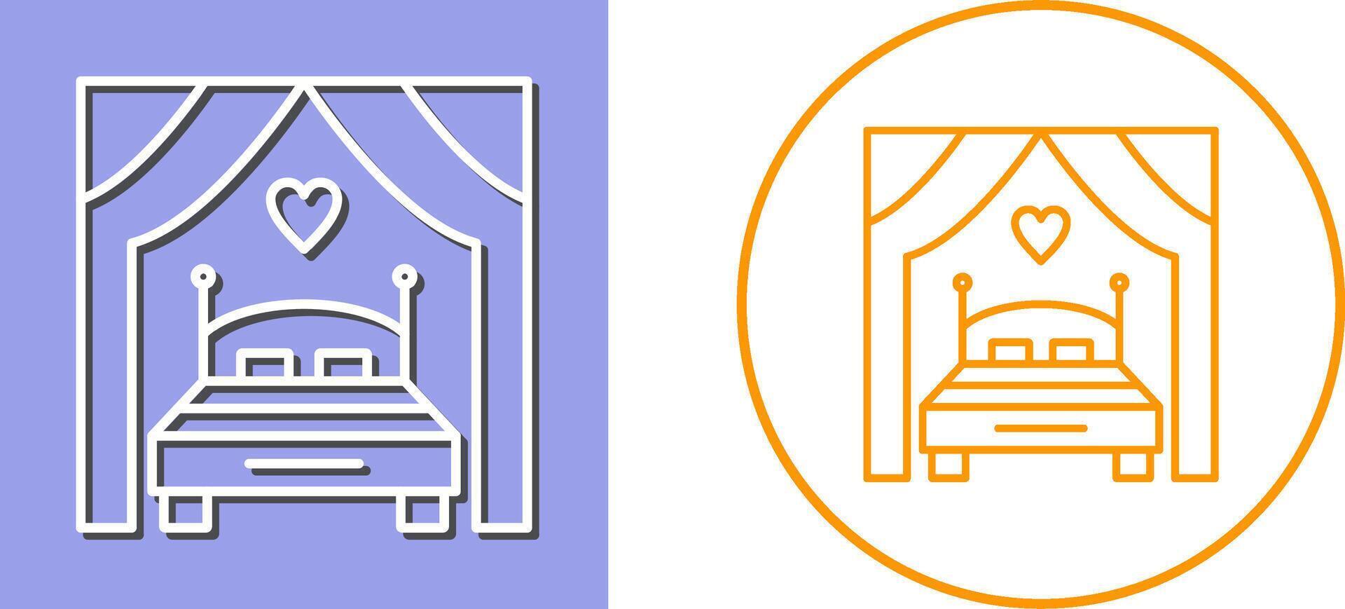 Bed Icon Design vector