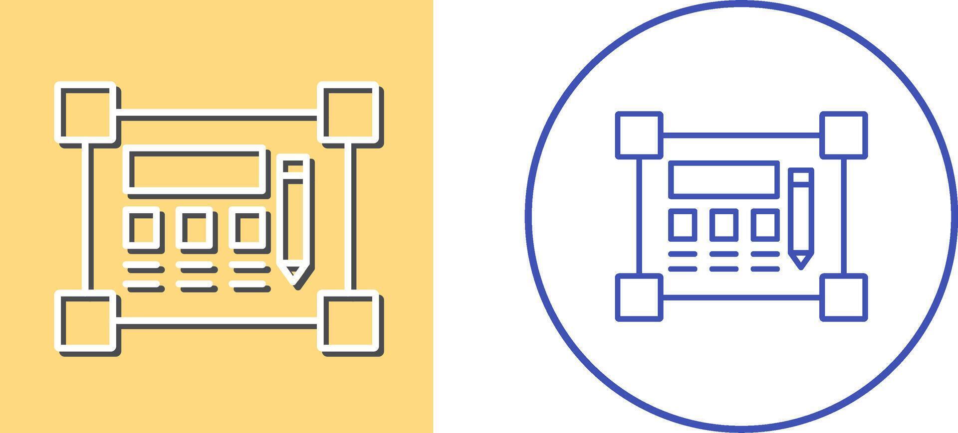 Blueprint Icon Design vector