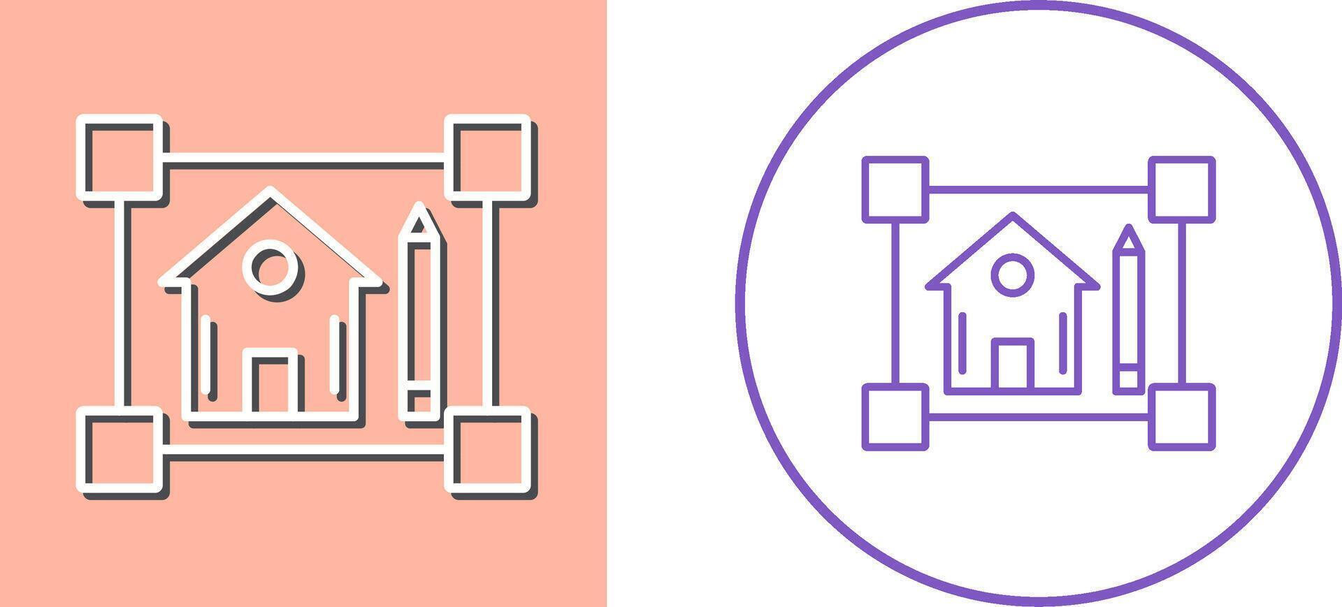 Blueprint Icon Design vector