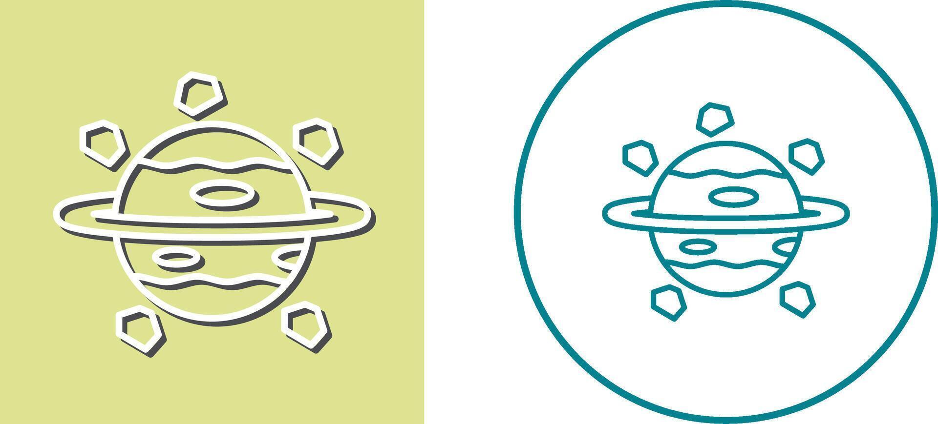 Saturn Icon Design vector