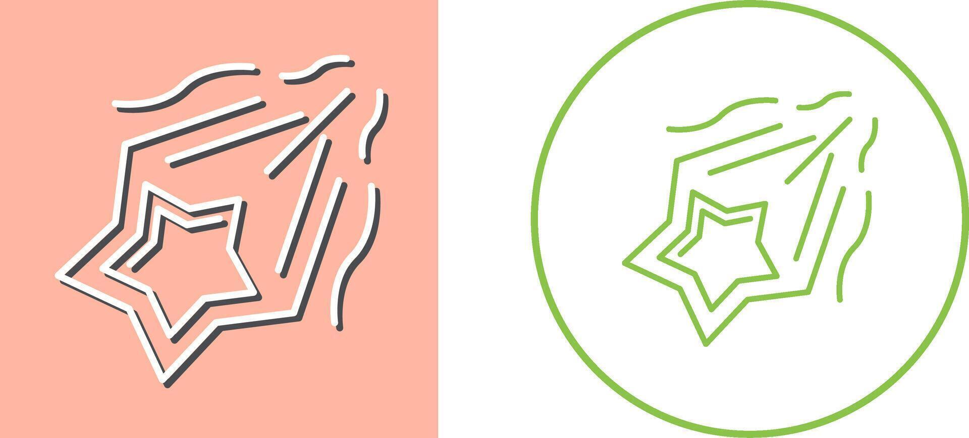 Shooting Star Icon Design vector