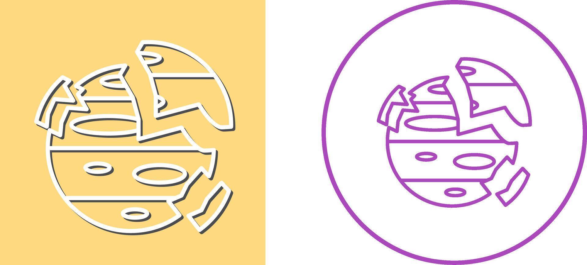 Destroyed Icon Design vector