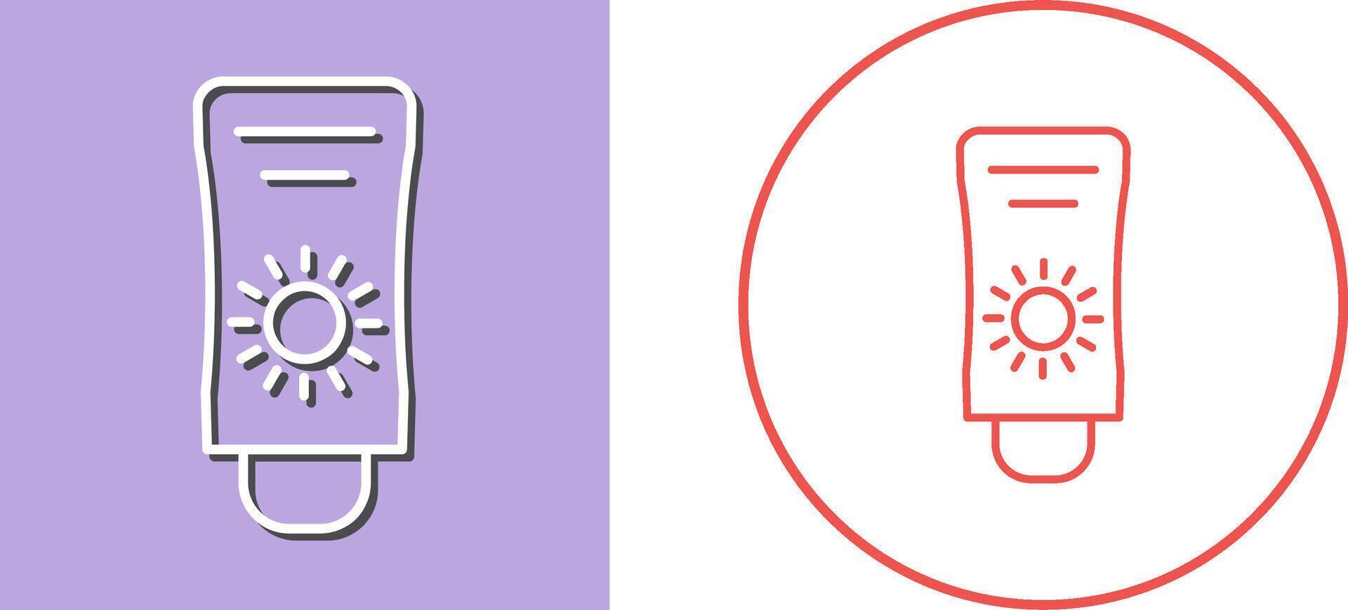 Sun Cream Icon Design vector
