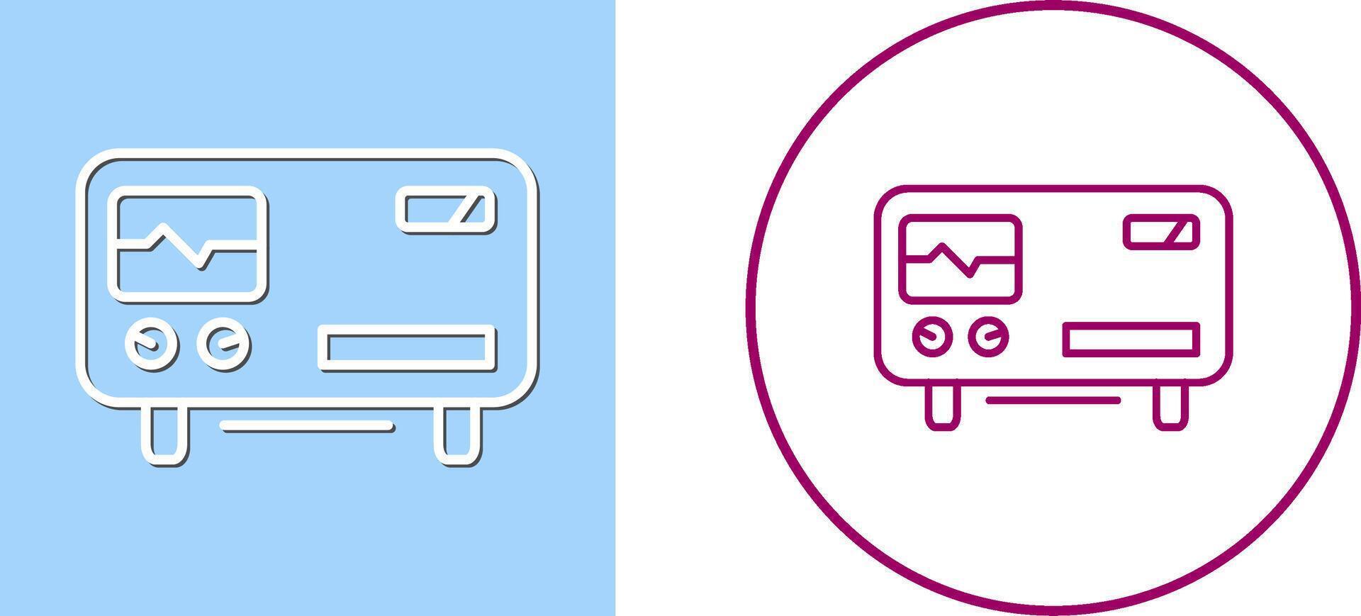 Oscillscope Icon Design vector