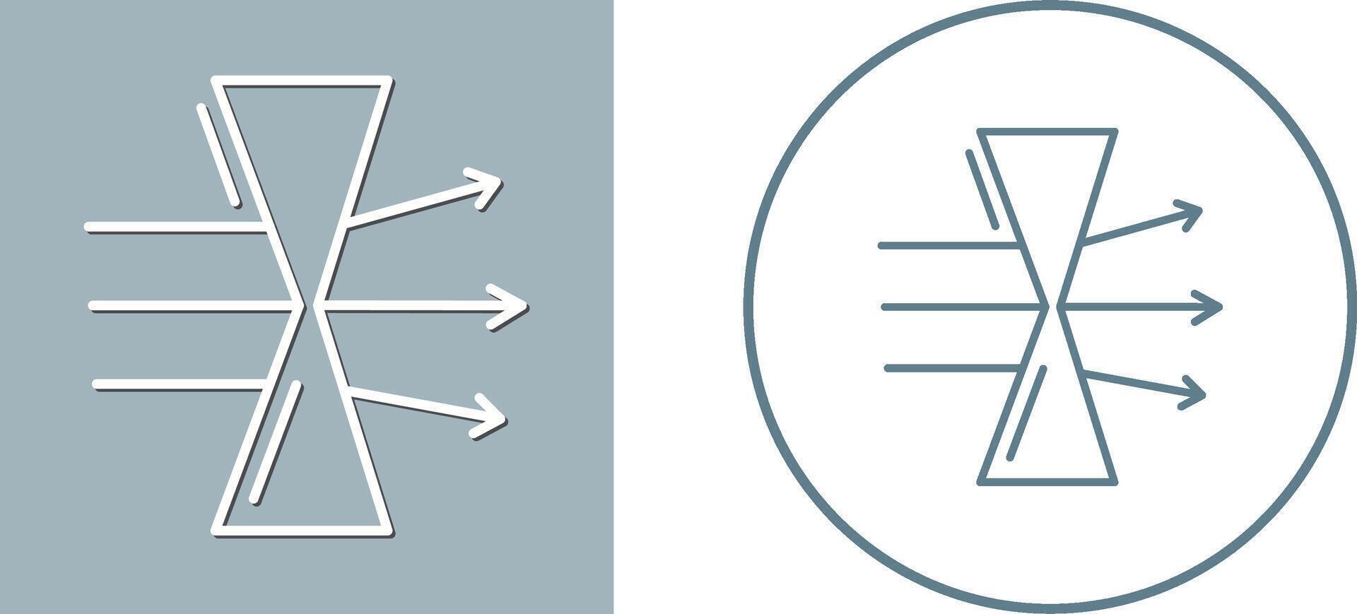 Dispersion Icon Design vector