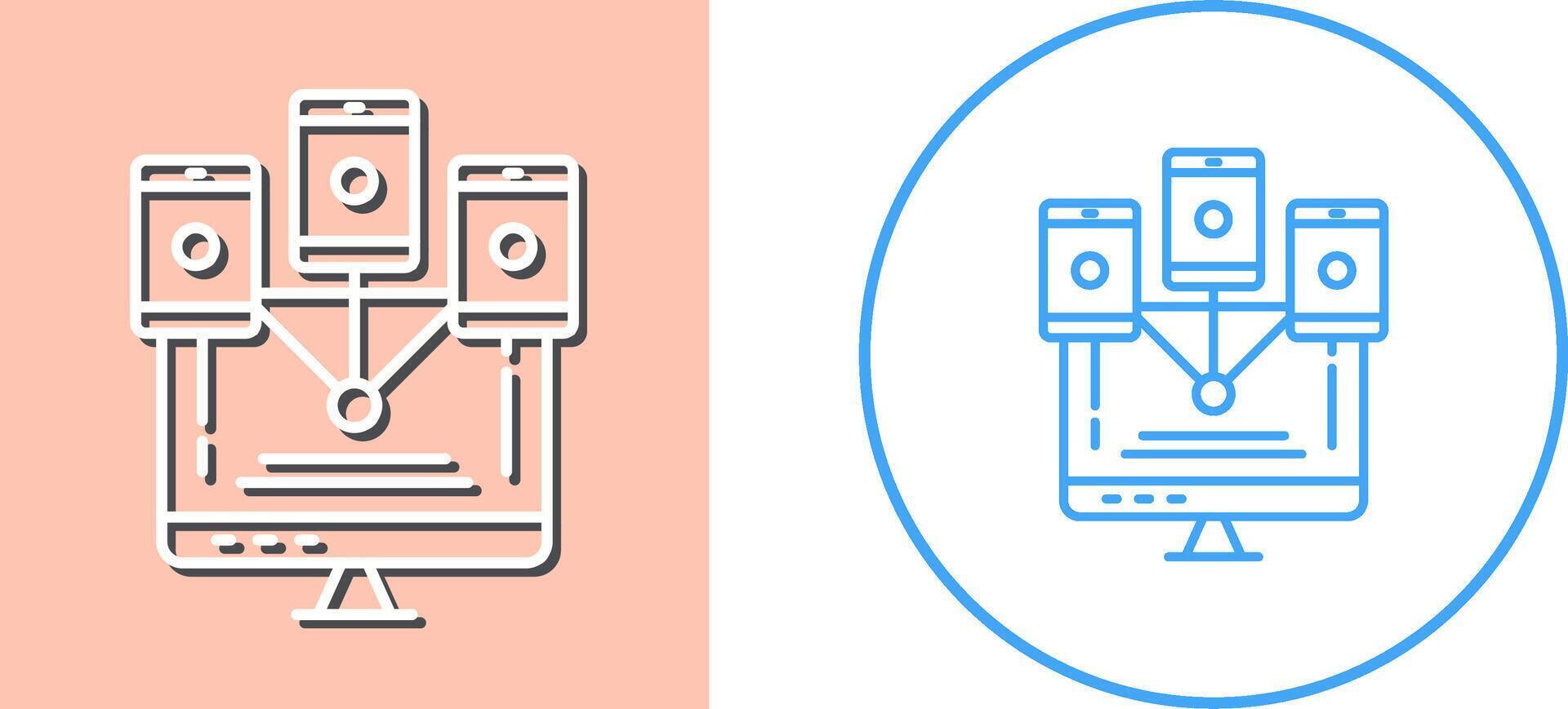 Computer Networks Icon Design vector