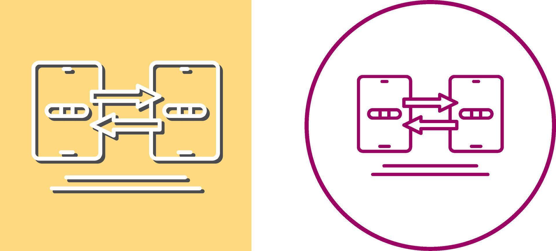 Data Synchronization Icon Design vector