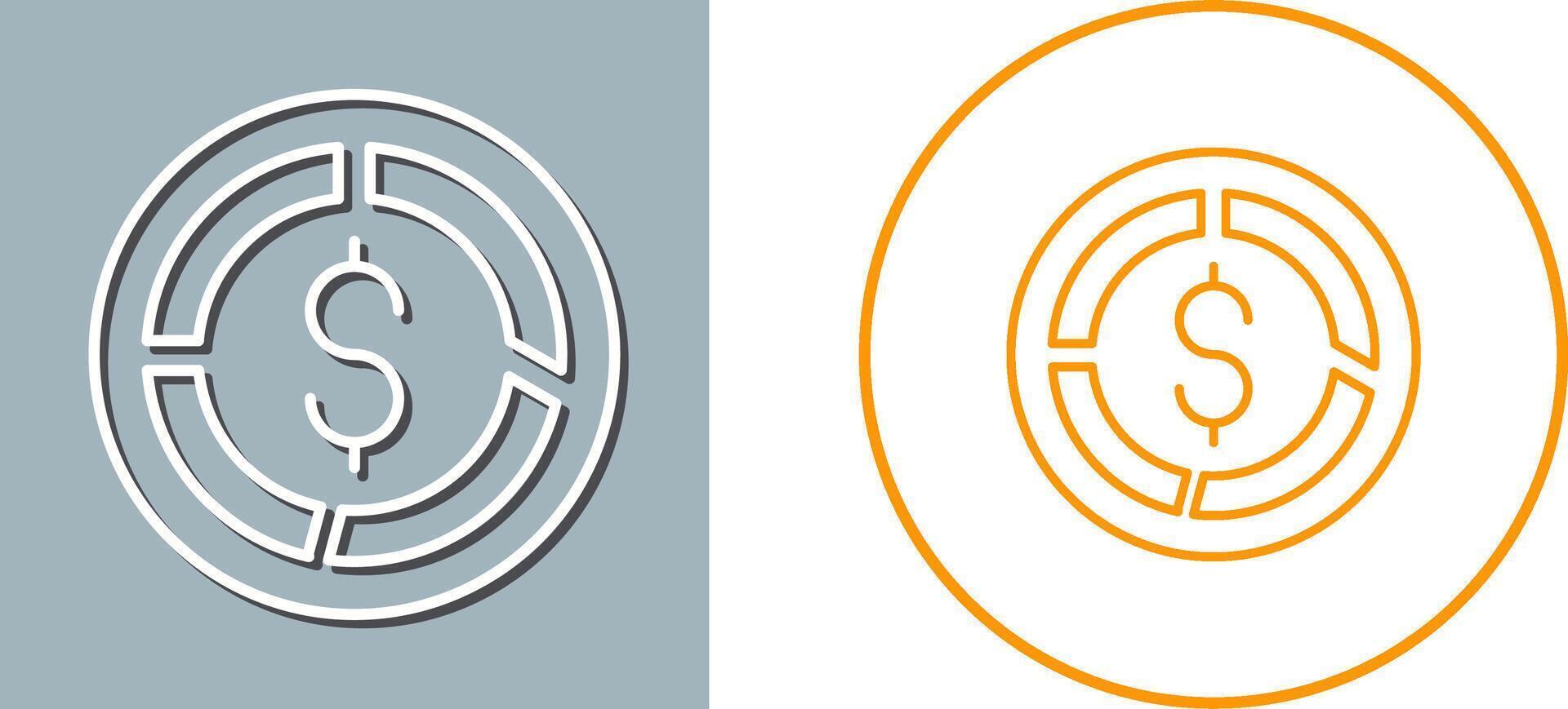 Pie Chart Icon Design vector