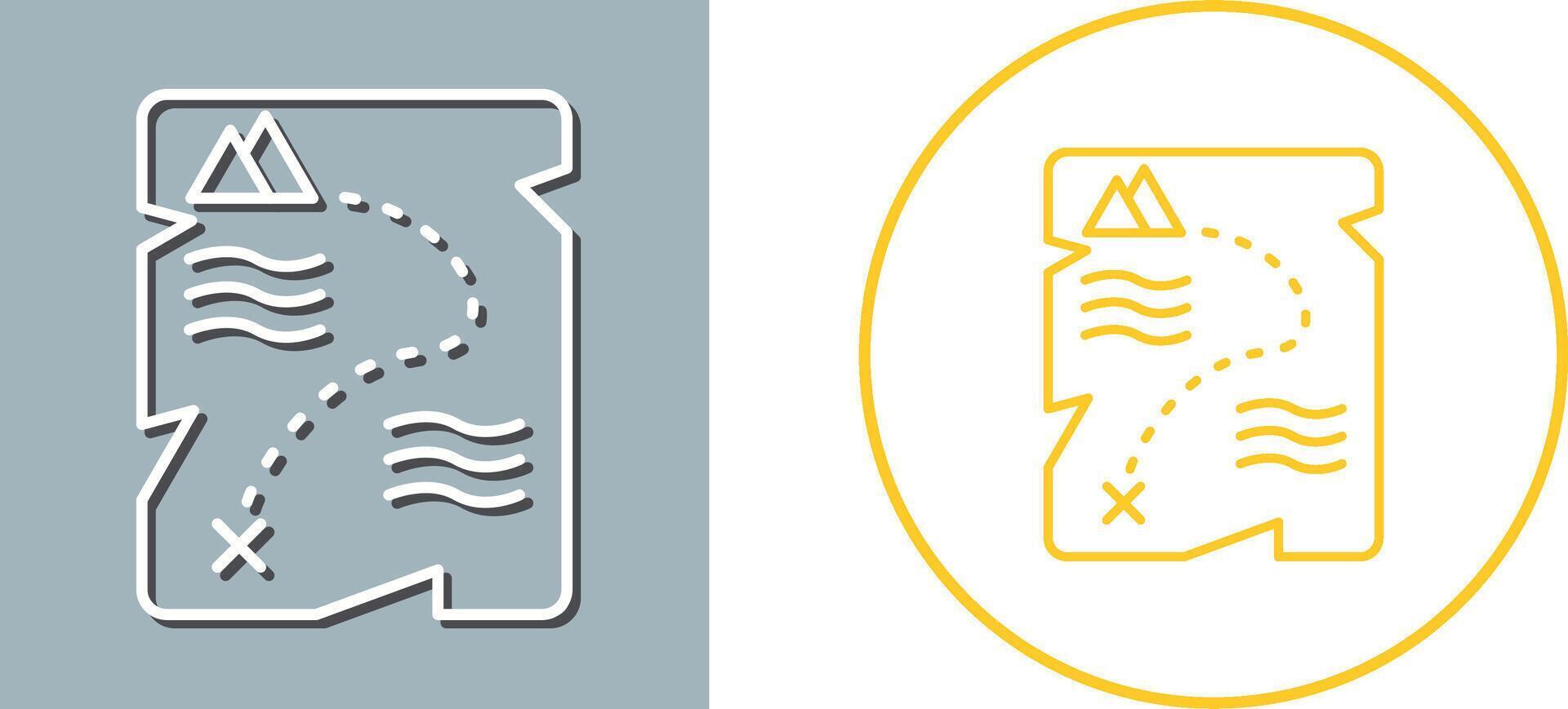 Treasure Map Icon Design vector