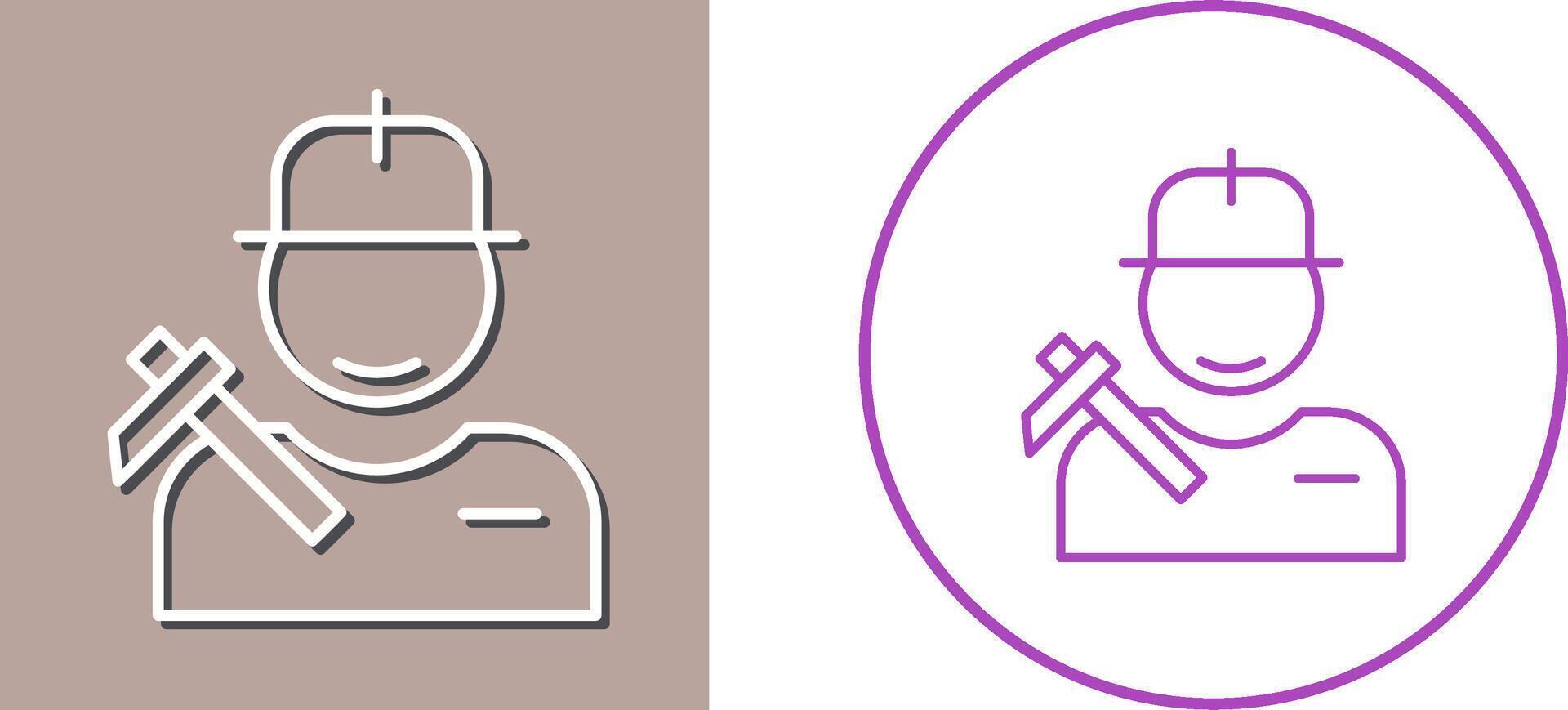 Worker Icon Design vector