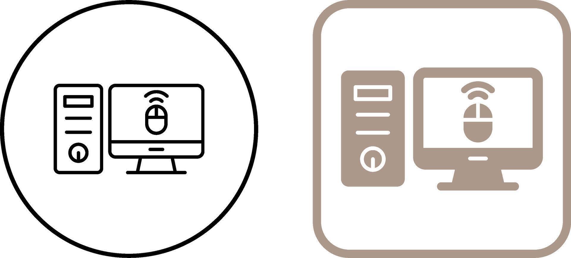 Desktop Computer Icon Design vector