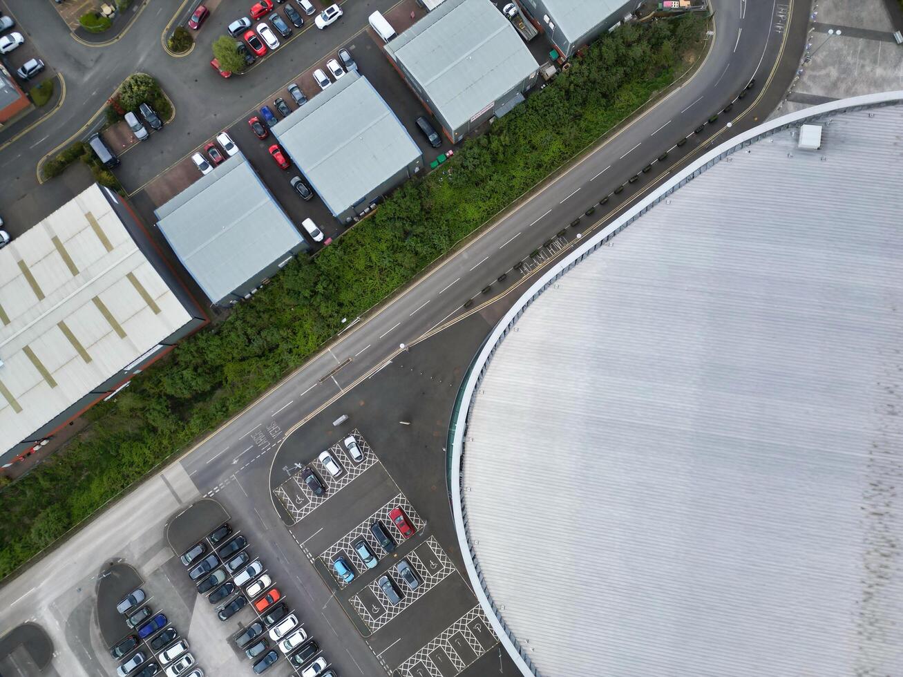High Angle View of Derby City and Stadium Surround of the City. England United Kingdom. April 26th, 2024 photo