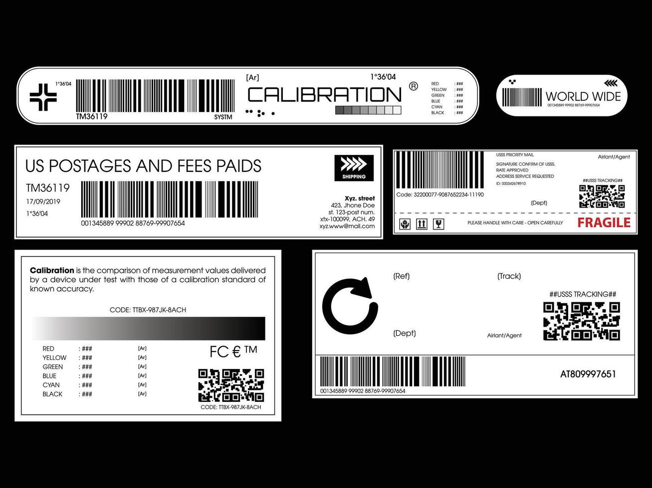 Label pack design. graphic asset for streetwear design. Retro futuristic element in Y2K for apparel, clothing and poster design vector