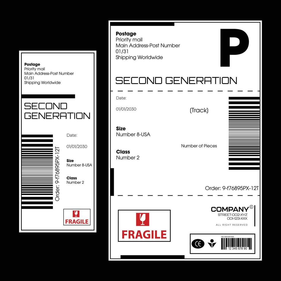 Label pack design. graphic asset for streetwear design. Retro futuristic element in Y2K for apparel, clothing and poster design vector