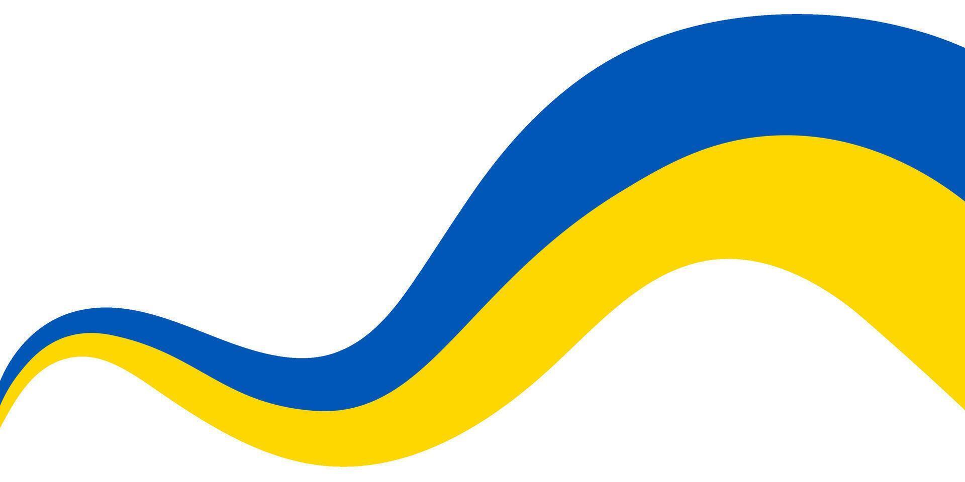 Blue and Yellow Wave Stripes isolated on transparent background. Ukraine flag. illustration. vector