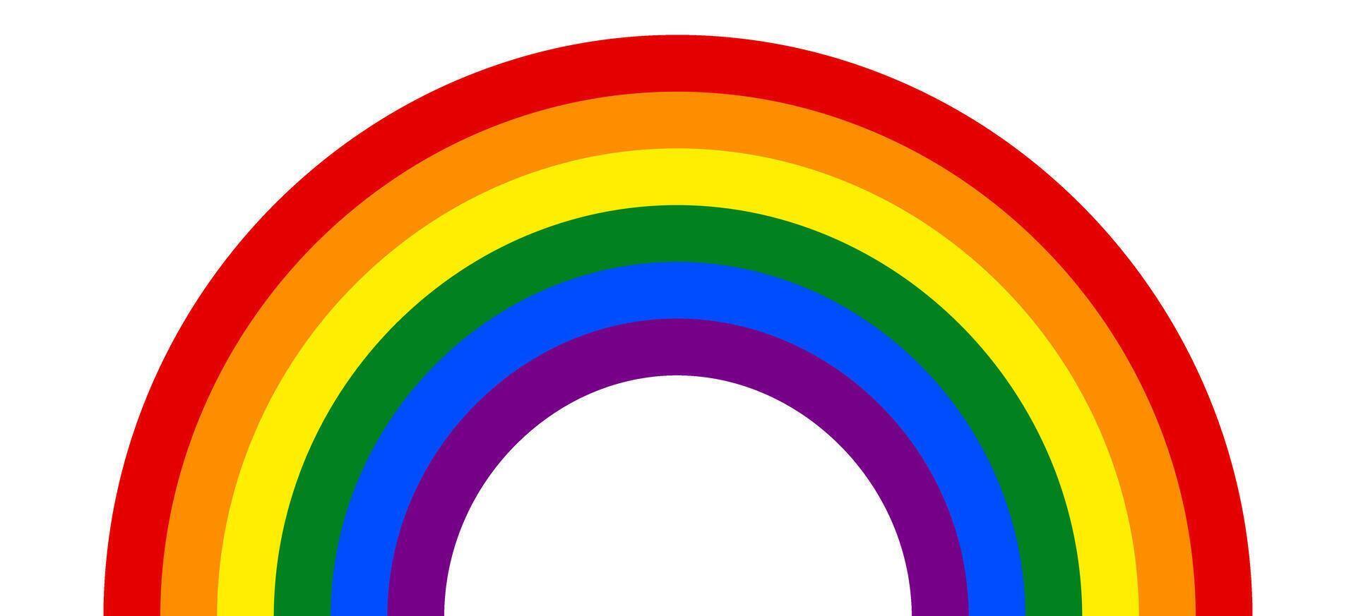 Flat Rainbow isolated on transparent background. Rainbow Pride flag. Rainbow icon. Pride month banner. illustration vector