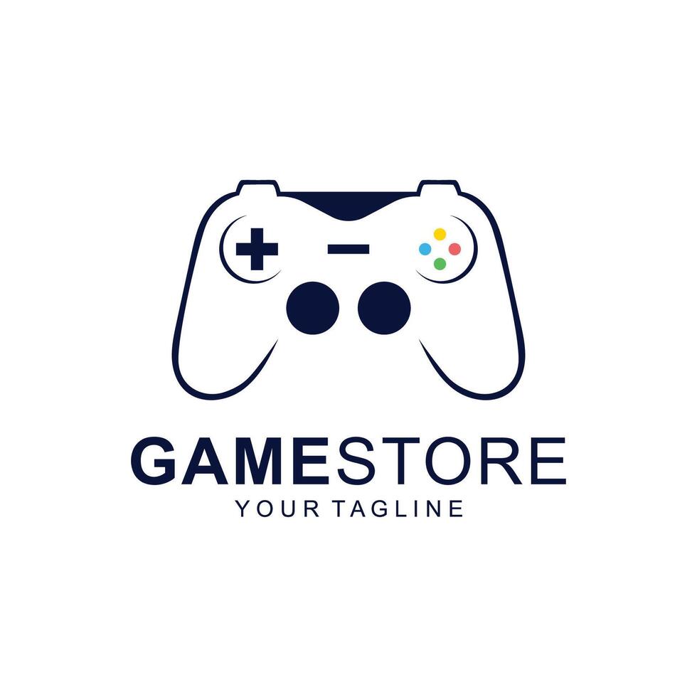 palanca de mando juego controlador logo icono vector