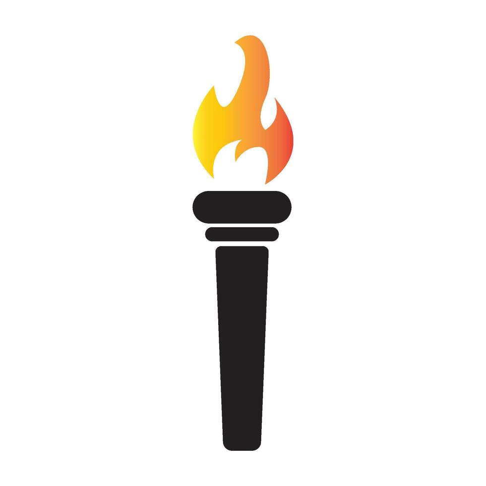 torch symbol icon vector