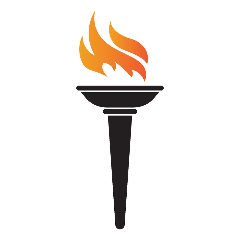 torch symbol icon vector