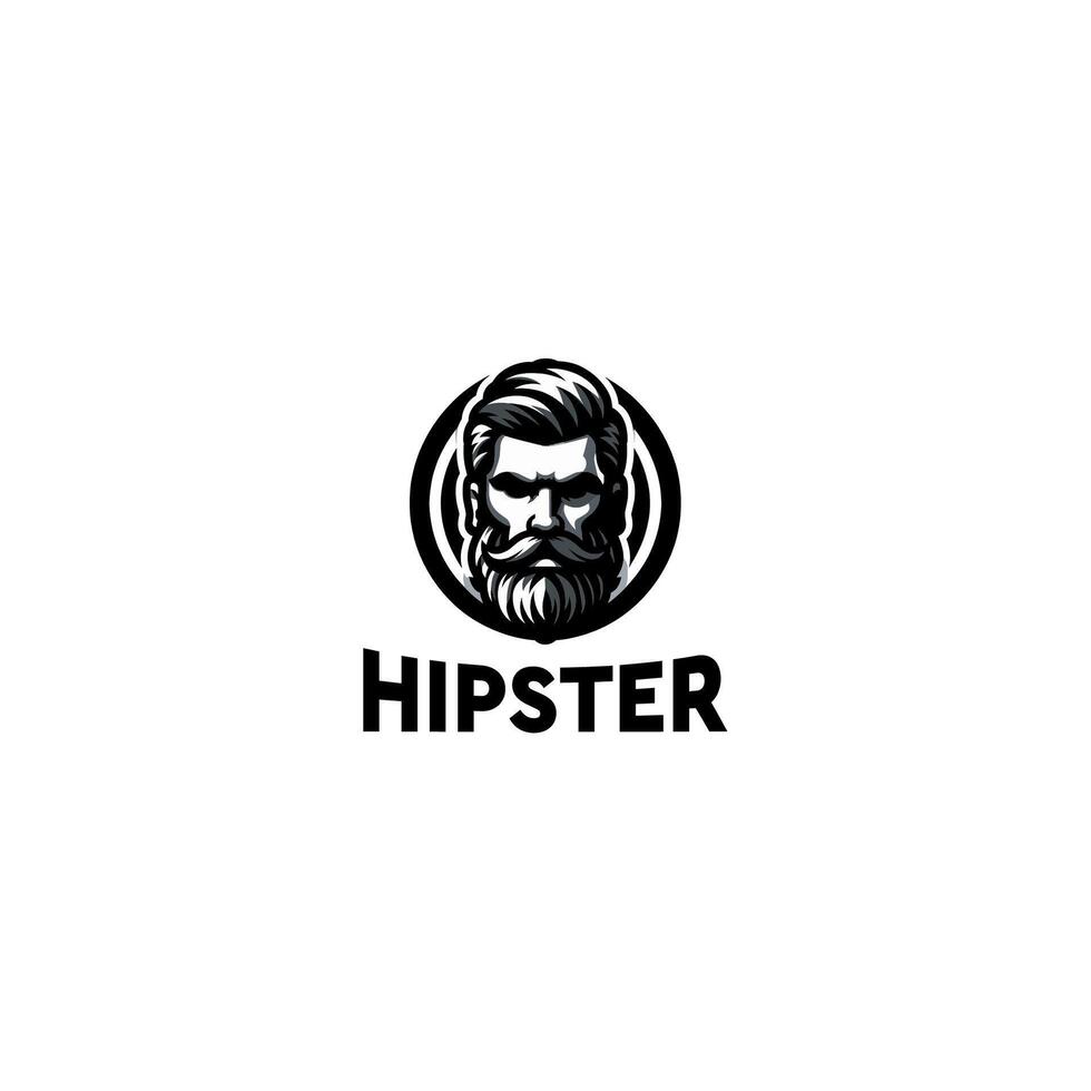 beardman hipster punk vector