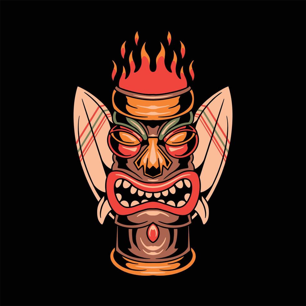 tiki verano ilustración diseño vector