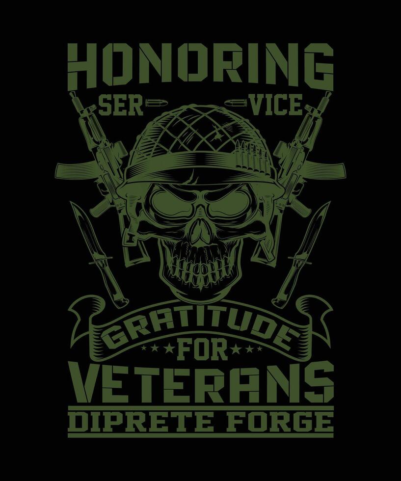 American army veteran t shirt design vector