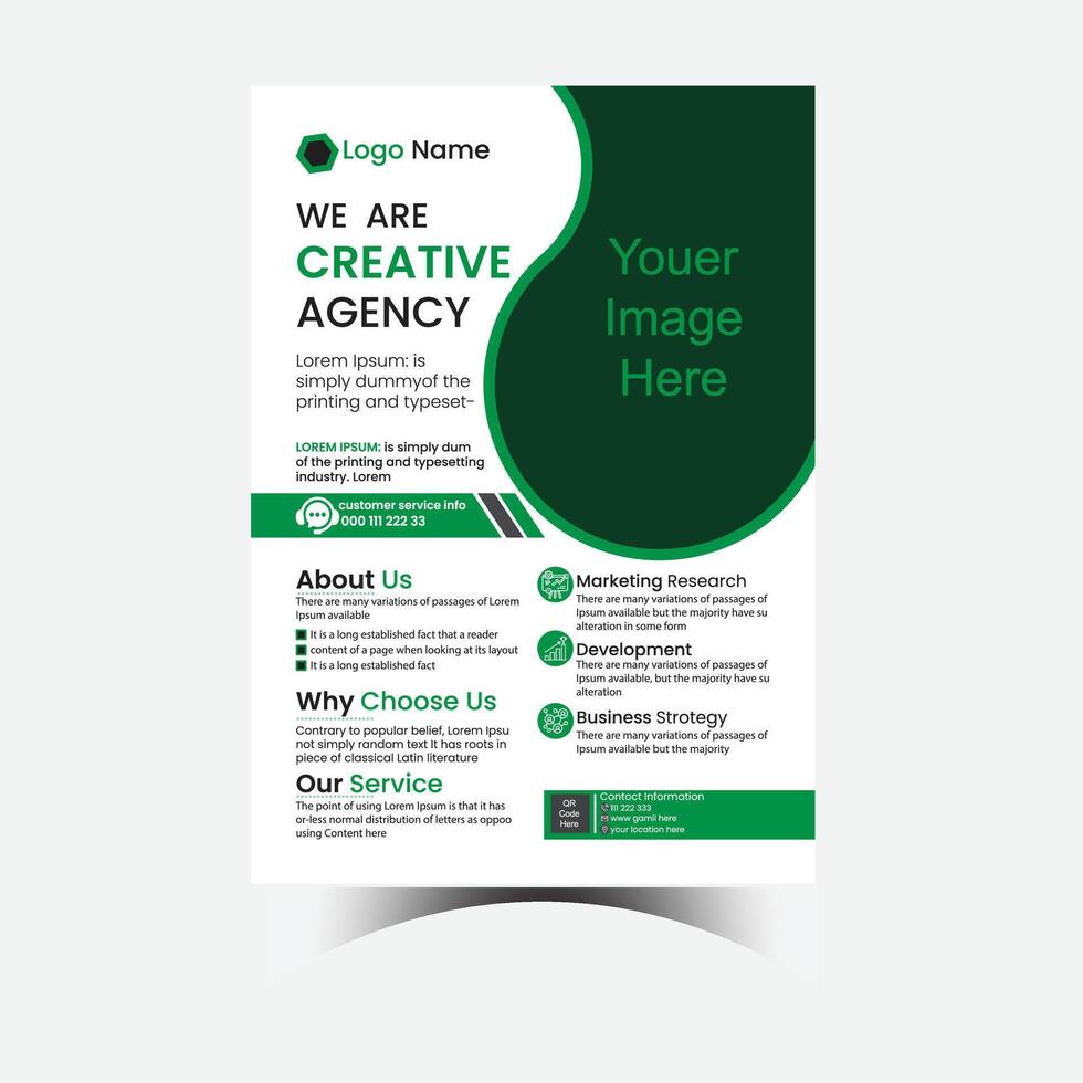 Free Professional corporate flyer design template vector