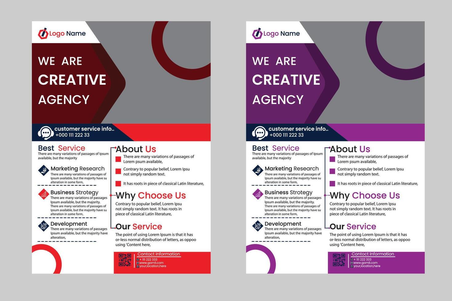 Professional corporate flyer design template vector