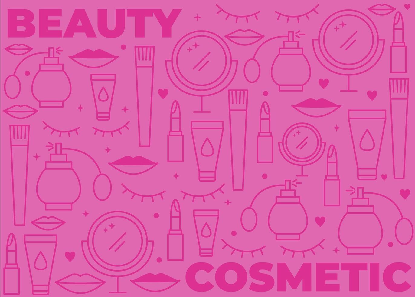 beauty and cosmetic pattern design vector