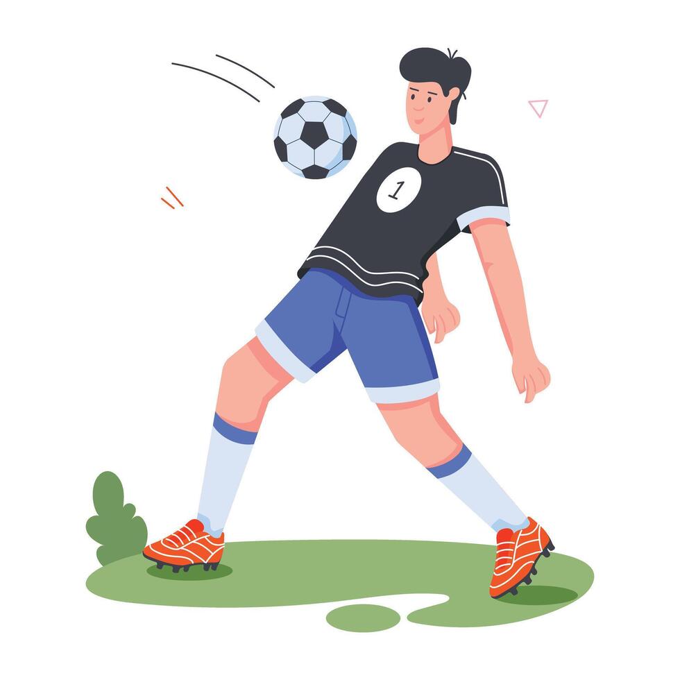 fútbol americano deporte plano ilustraciones vector