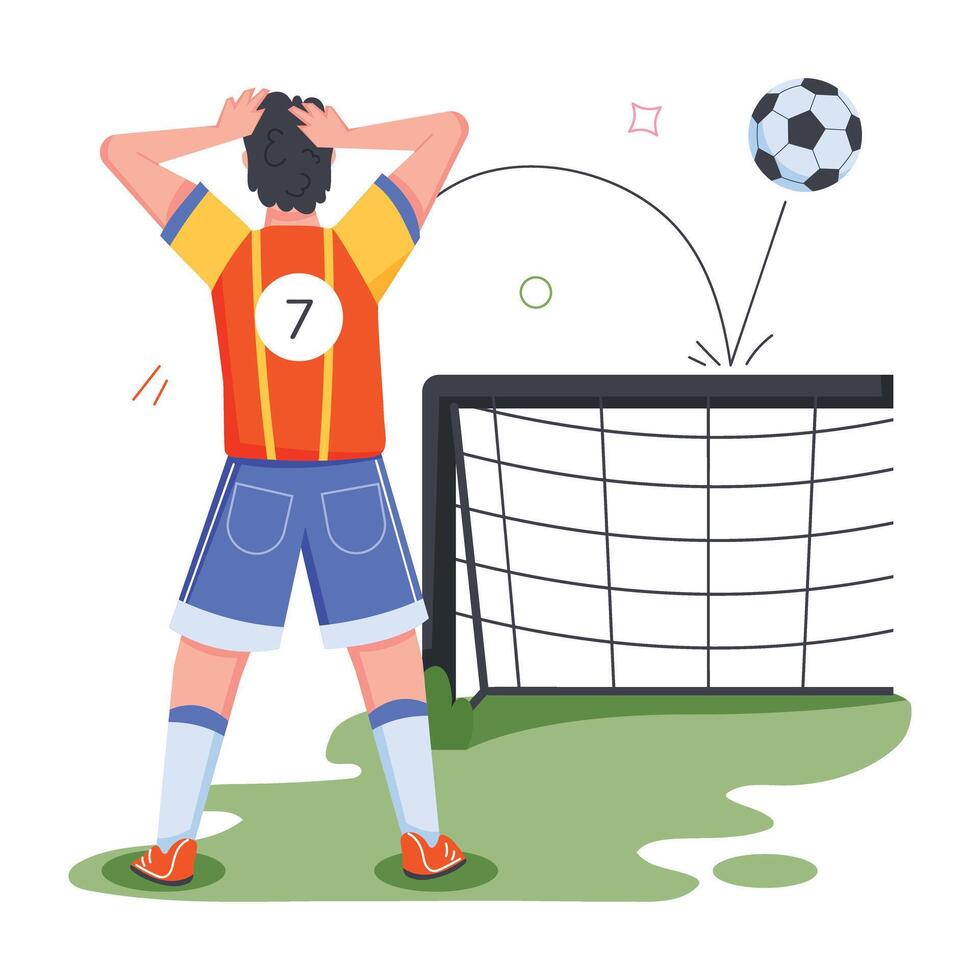 Football Sport Flat Illustrations vector