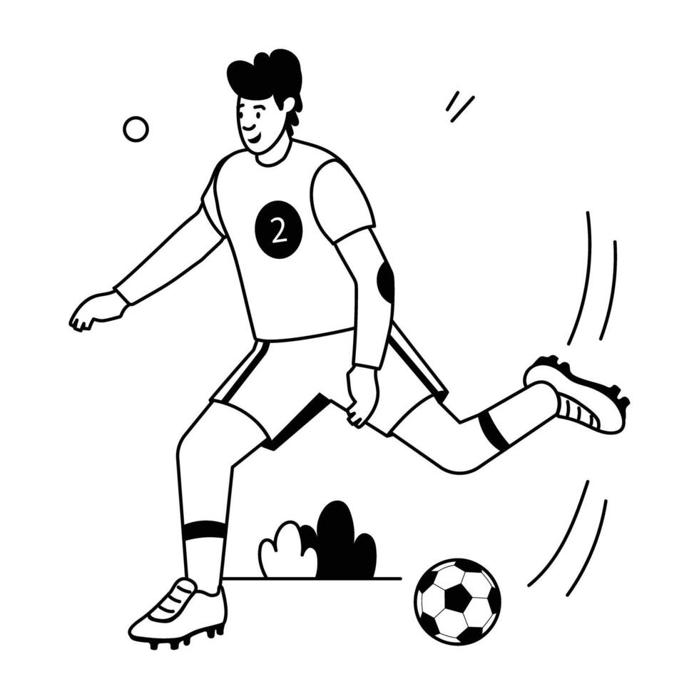 Football Players Flat Illustrations vector
