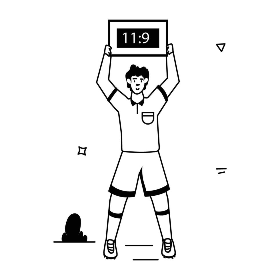 Football Players Flat Illustrations vector