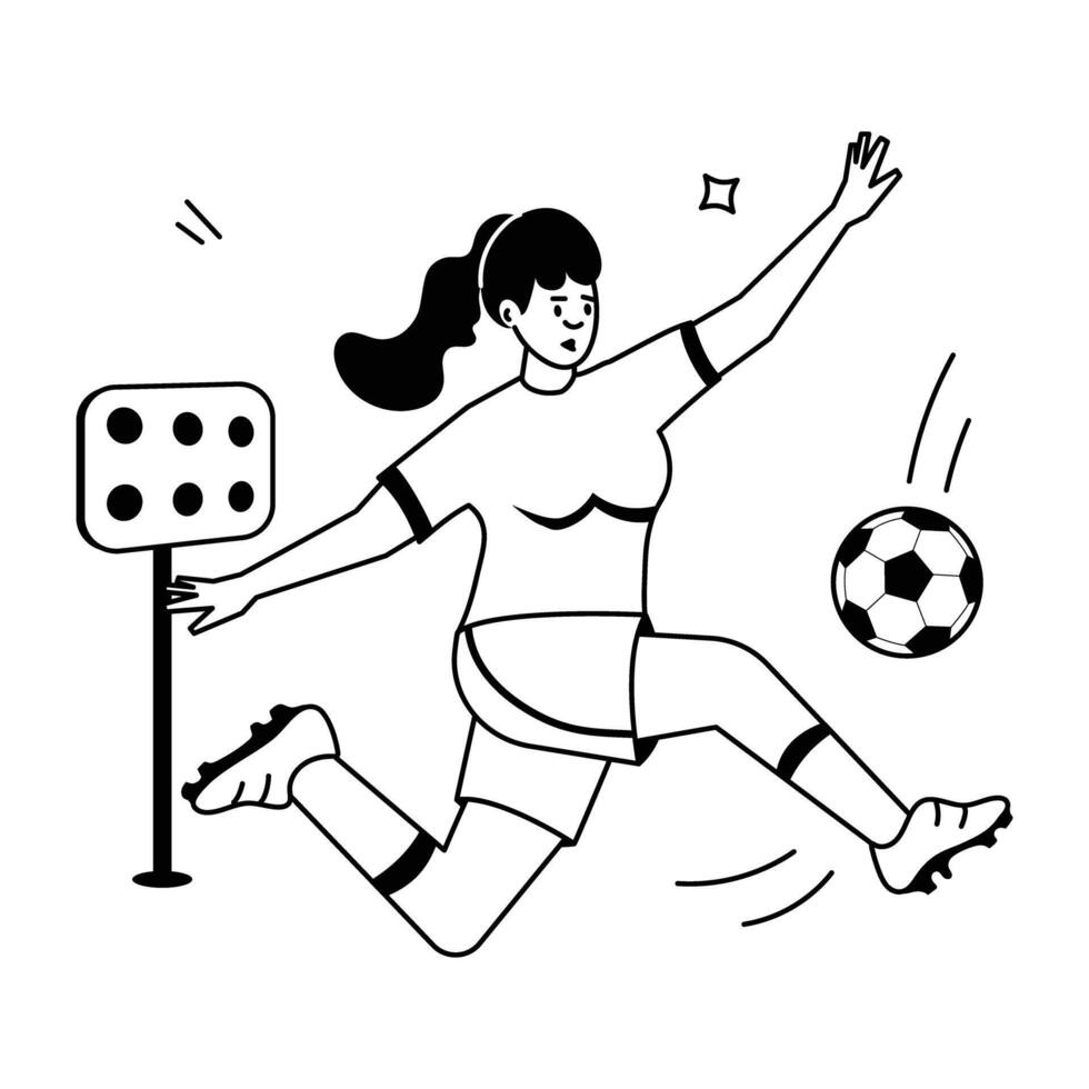 Football Athletes Flat Illustrations vector