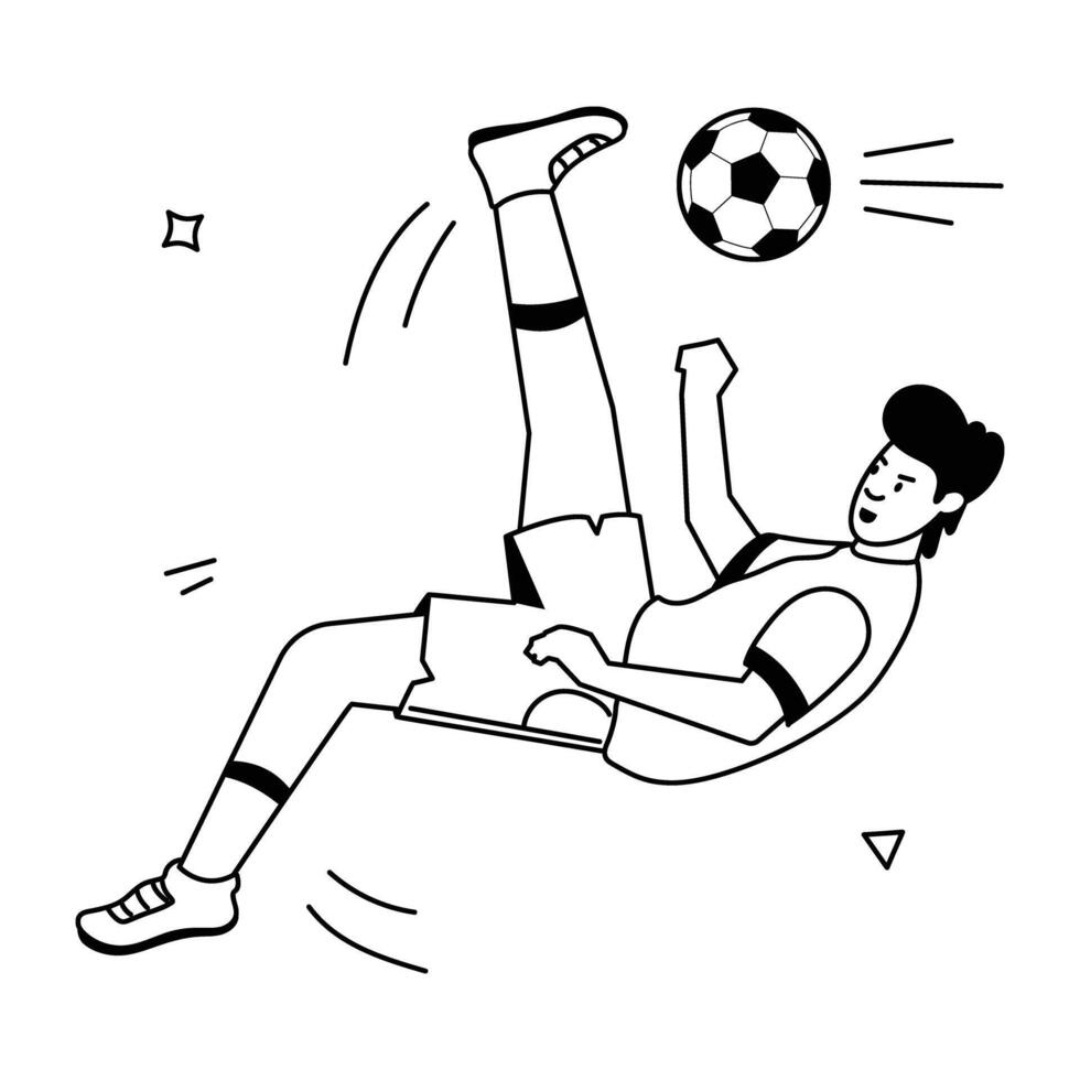 Football Athletes Flat Illustrations vector