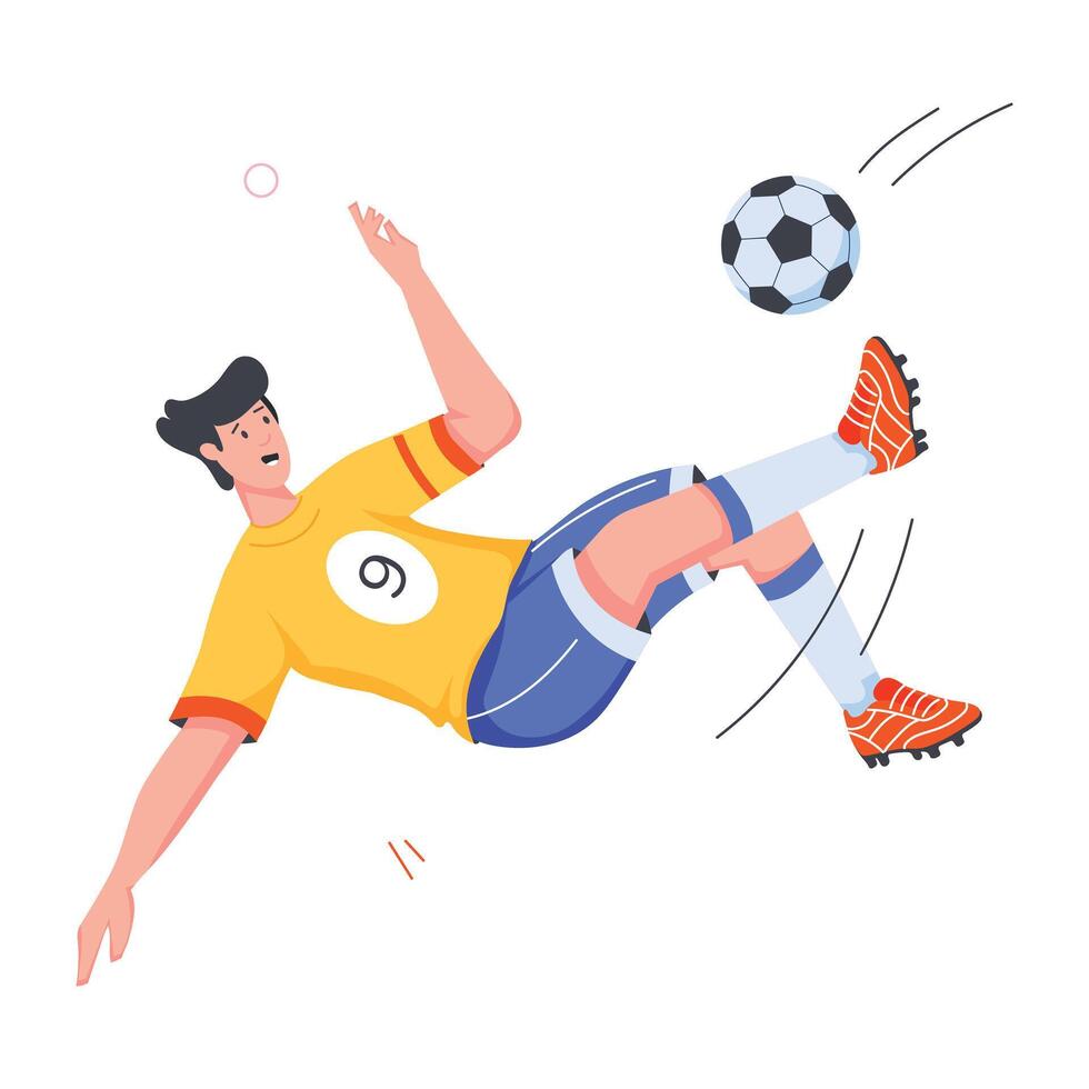 Football Sport Flat Illustrations vector