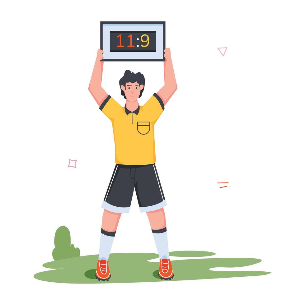 Football Sport Flat Illustrations vector