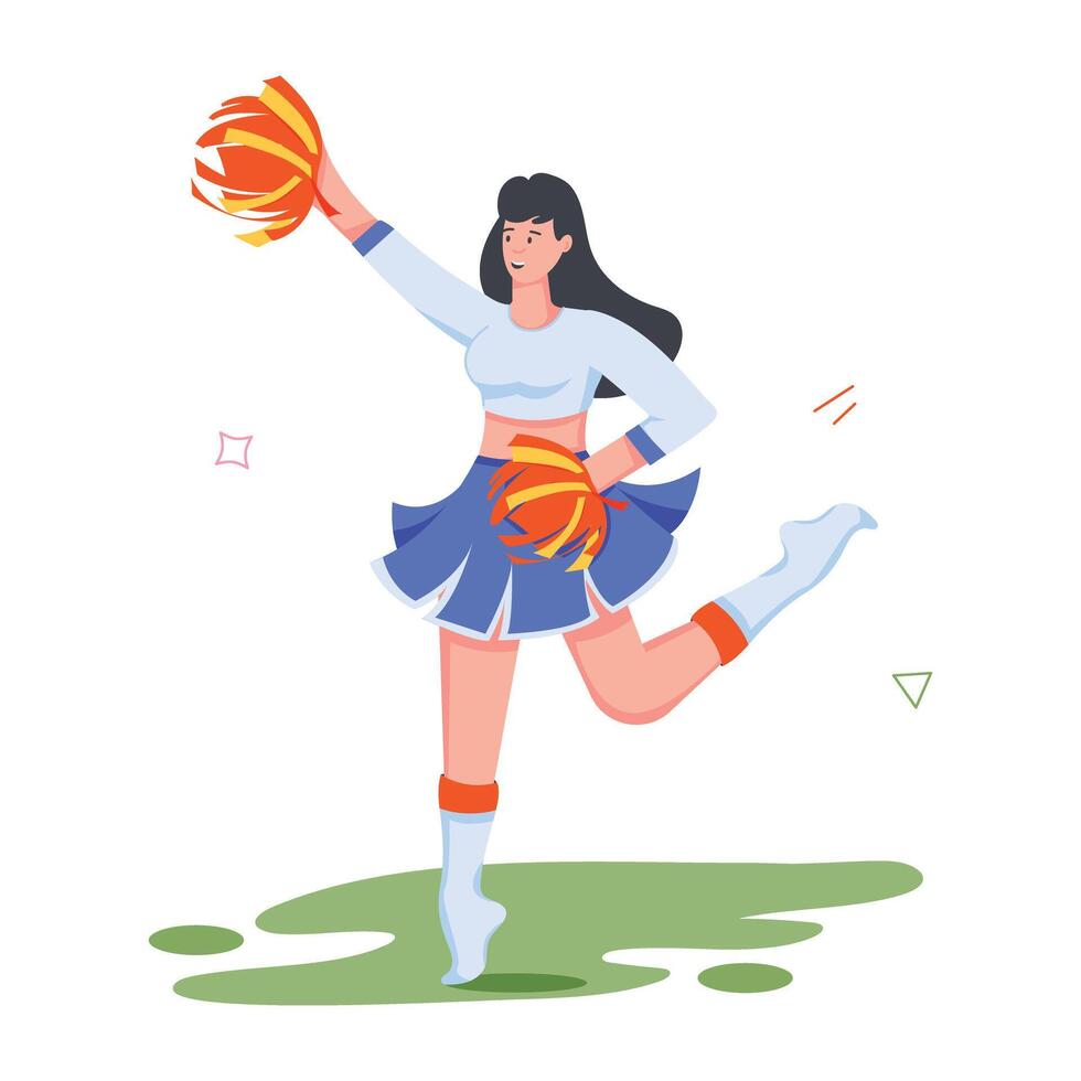 Football Players Flat Illustrations vector