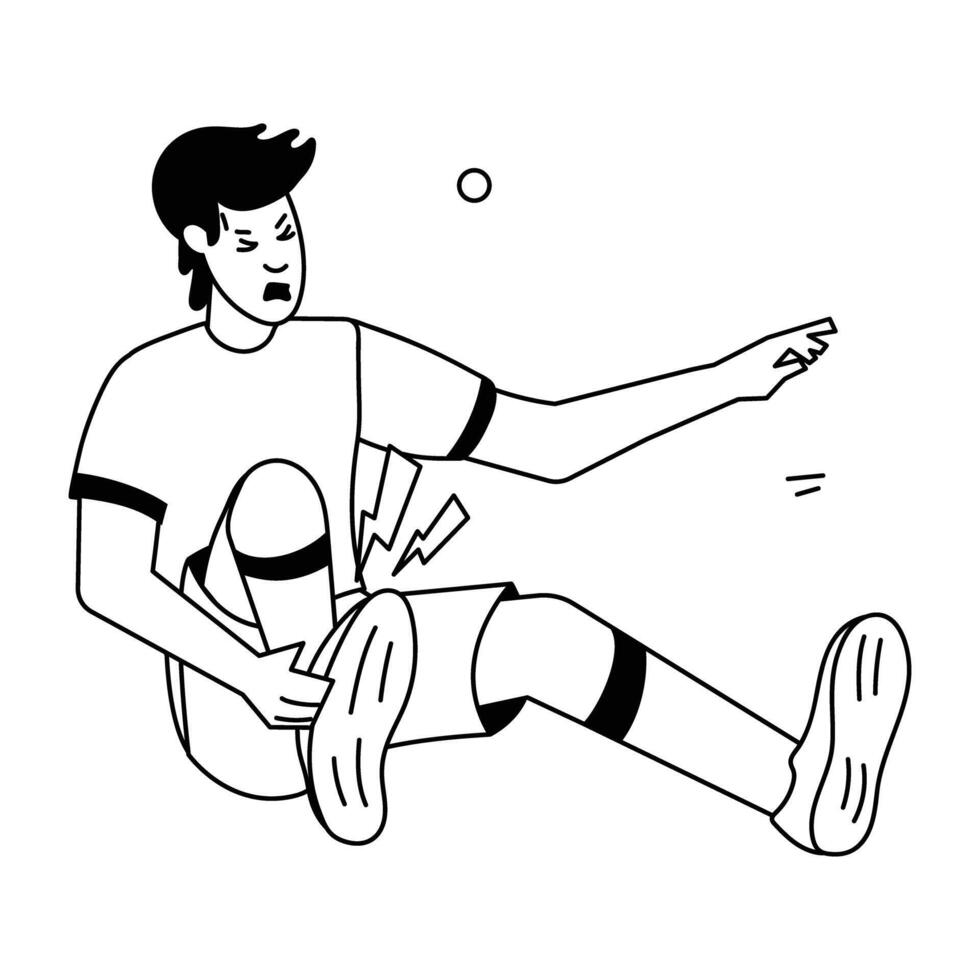 Football Players Flat Illustrations vector