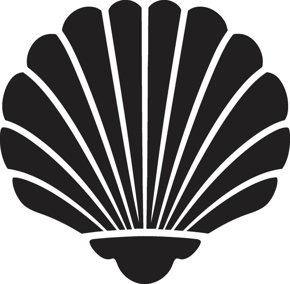 Shellfish Showcase Unfurled Iconic Emblem Icon Coastal Collection Illuminated Logo Design vector